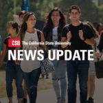 Image of college students with the words "CSU News Update" in front of the image