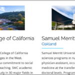Images of Saint Mary's College and Samuel Merritt University campuses
