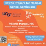 PreMedCC workshop flyer featuring UCSF School of Medicine